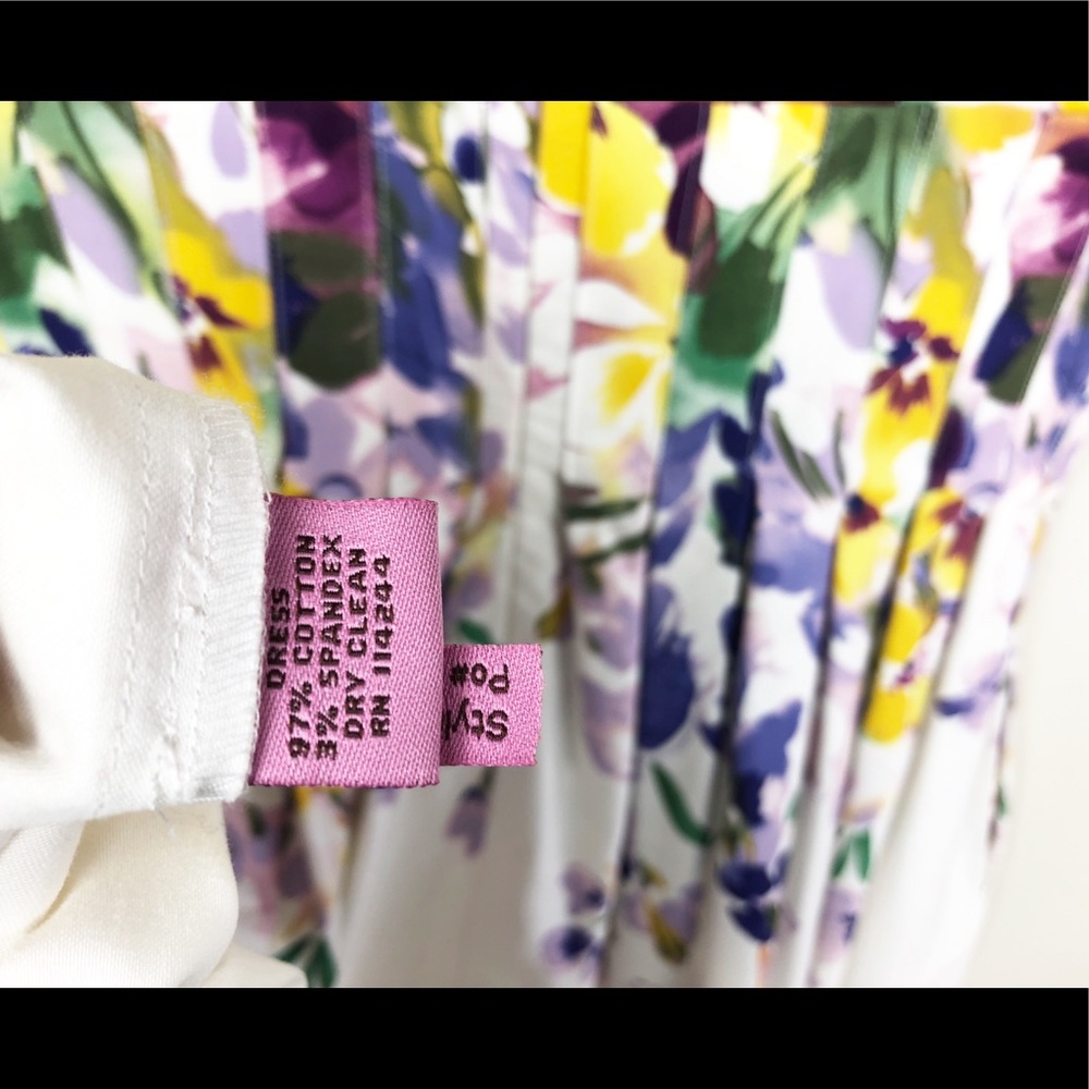 ELIZA J FLORAL FAILLE FIT AND FLARE PLEATED  DRESS - Picture 5 of 6